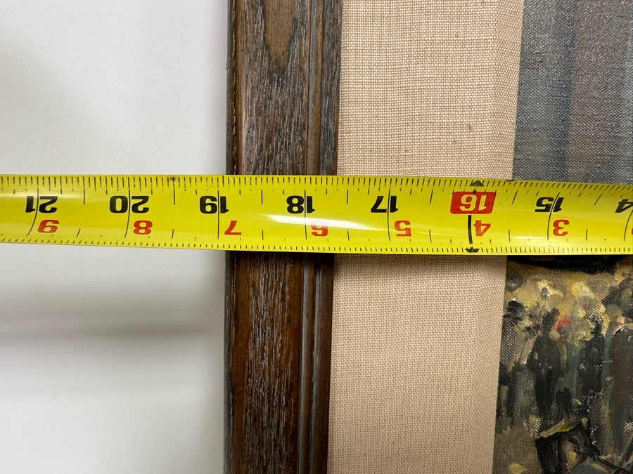 Tom Brown (1933-2017, British) Original Oil Painting On Canvas Of Marketplace 12 X 10 Framed 19 X 17 [CA] [Photo 14]