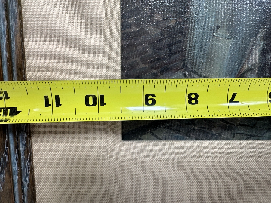 Tom Brown (1933-2017, British) Original Oil Painting On Canvas Of Man In Alley With Garbage Pail 12 X 10 Framed 19 X 17 [CA] [Photo 14]