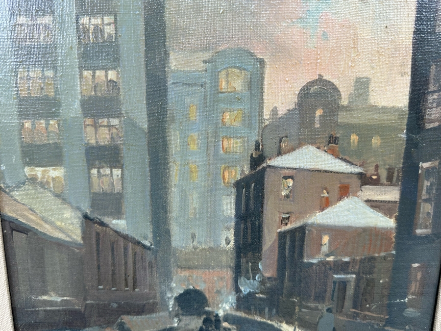 Tom Brown (1933-2017, British) Original Oil Painting On Canvas Of River Canal Scene 9.5 X 11.5 Framed [CA] [Photo 9]