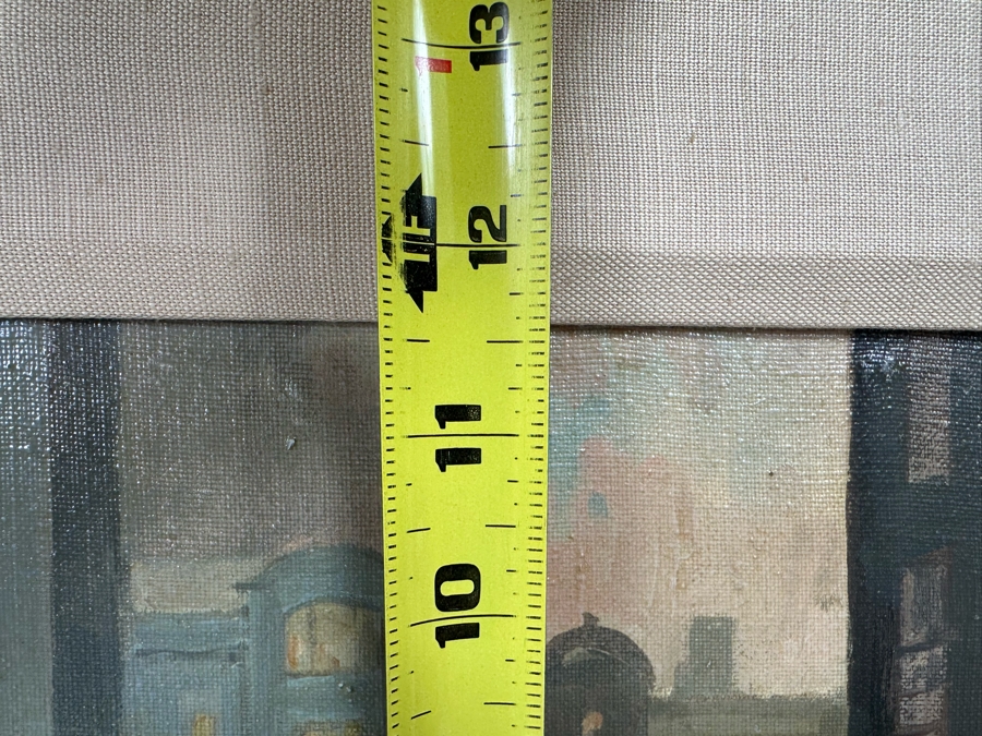 Tom Brown (1933-2017, British) Original Oil Painting On Canvas Of River Canal Scene 9.5 X 11.5 Framed [CA] [Photo 15]