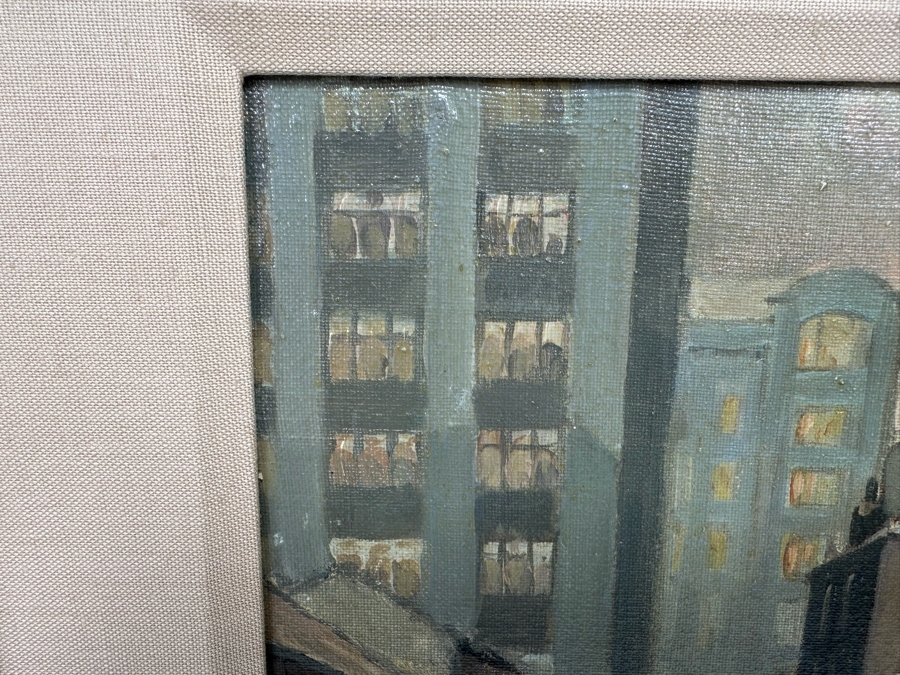 Tom Brown (1933-2017, British) Original Oil Painting On Canvas Of River Canal Scene 9.5 X 11.5 Framed [CA] [Photo 10]