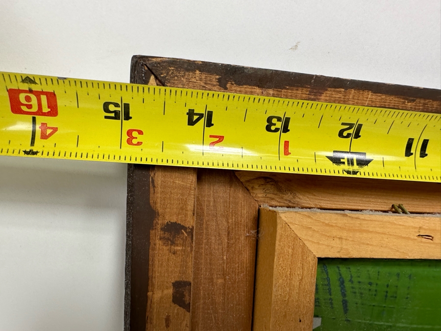 Original Copper Enamel Painting Of The Taos Pueblo In New Mexico By James Mayfield 10 X 8 Framed 15 X 13 [CA] [Photo 12]