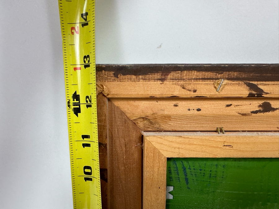 Original Copper Enamel Painting Of The Taos Pueblo In New Mexico By James Mayfield 10 X 8 Framed 15 X 13 [CA] [Photo 13]