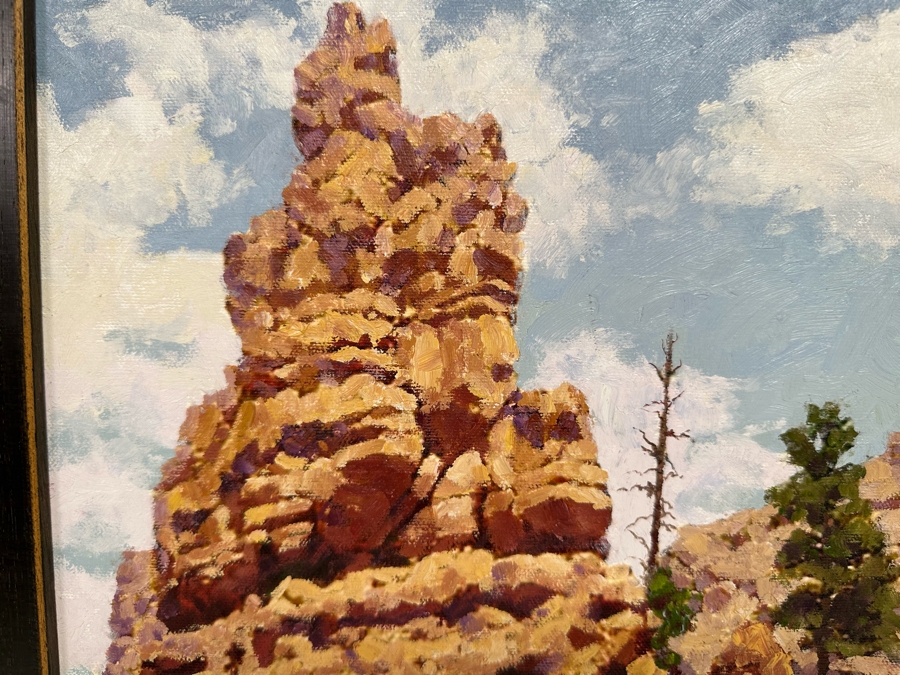 Gary Hartenhoff (1935-2018, Sioux Falls, South Dakota) Original Landscape Painting 11.5 X 13 Framed 14 X 18 [CA] [Photo 9]