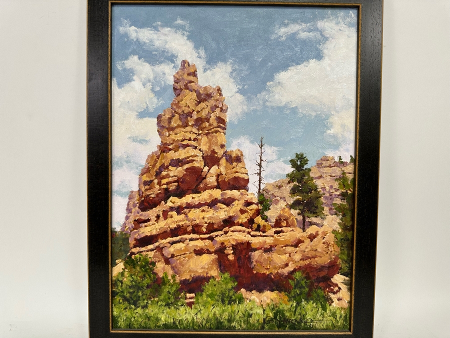 Gary Hartenhoff (1935-2018, Sioux Falls, South Dakota) Original Landscape Painting 11.5 X 13 Framed 14 X 18 [CA] [Photo 4]