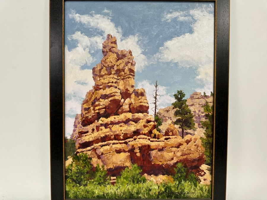 Gary Hartenhoff (1935-2018, Sioux Falls, South Dakota) Original Landscape Painting 11.5 X 13 Framed 14 X 18 [CA] [Photo 5]