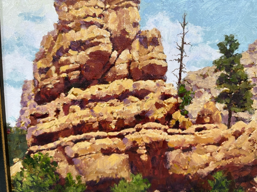 Gary Hartenhoff (1935-2018, Sioux Falls, South Dakota) Original Landscape Painting 11.5 X 13 Framed 14 X 18 [CA] [Photo 8]