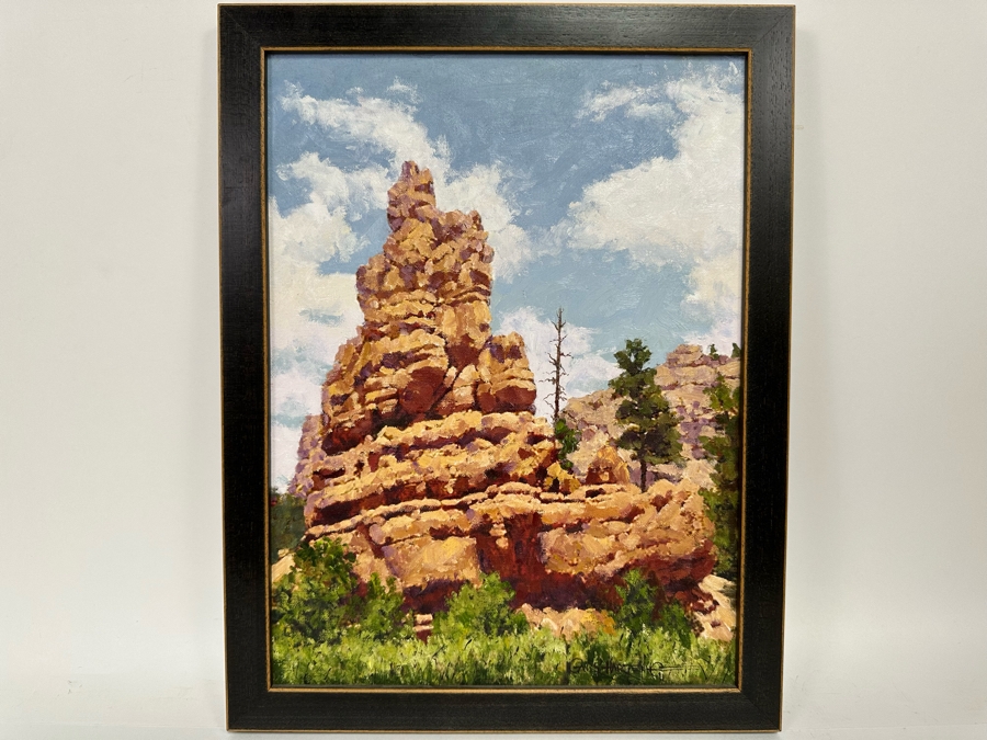 Gary Hartenhoff (1935-2018, Sioux Falls, South Dakota) Original Landscape Painting 11.5 X 13 Framed 14 X 18 [CA] [Photo 2]