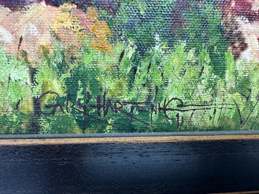 Gary Hartenhoff (1935-2018, Sioux Falls, South Dakota) Original Landscape Painting 11.5 X 13 Framed 14 X 18 [CA] [Photo 12]