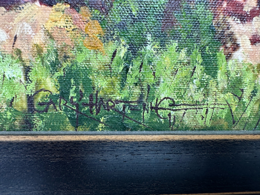 Gary Hartenhoff (1935-2018, Sioux Falls, South Dakota) Original Landscape Painting 11.5 X 13 Framed 14 X 18 [CA] [Photo 11]