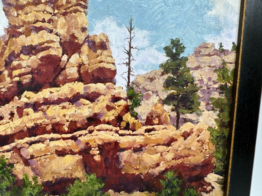 Gary Hartenhoff (1935-2018, Sioux Falls, South Dakota) Original Landscape Painting 11.5 X 13 Framed 14 X 18 [CA] [Photo 7]