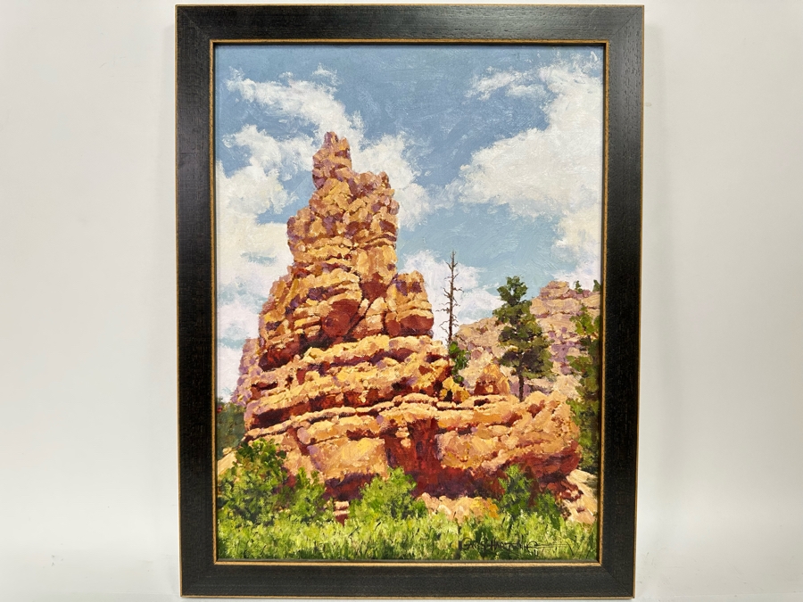 Gary Hartenhoff (1935-2018, Sioux Falls, South Dakota) Original Landscape Painting 11.5 X 13 Framed 14 X 18 [CA] [Photo 3]