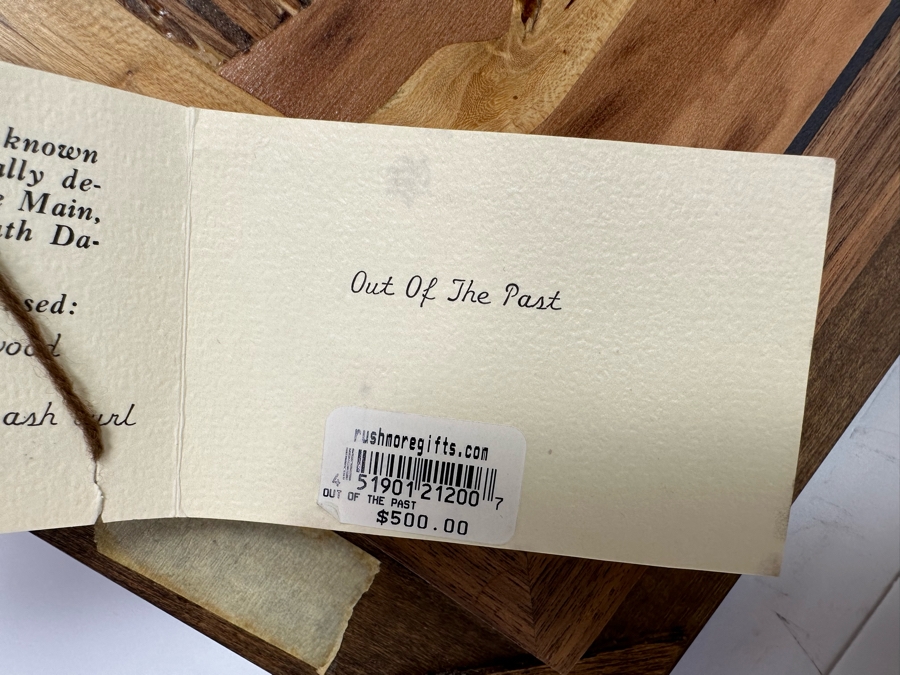 Hosie Main (1913-2014) Inlaid Wooden Marquetry Artwork From Rapid City, South Dakota Double-Sided 15 X 8.5 Framed 21 X 14 [CA] Retails $500 [Photo 14]