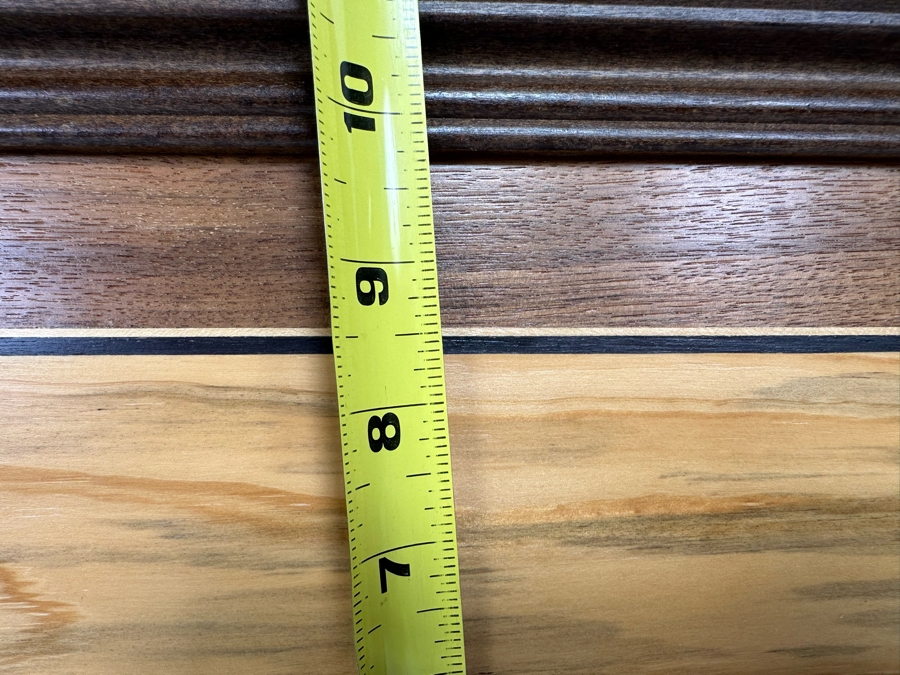 Hosie Main (1913-2014) Inlaid Wooden Marquetry Artwork From Rapid City, South Dakota Double-Sided 15 X 8.5 Framed 21 X 14 [CA] Retails $500 [Photo 16]