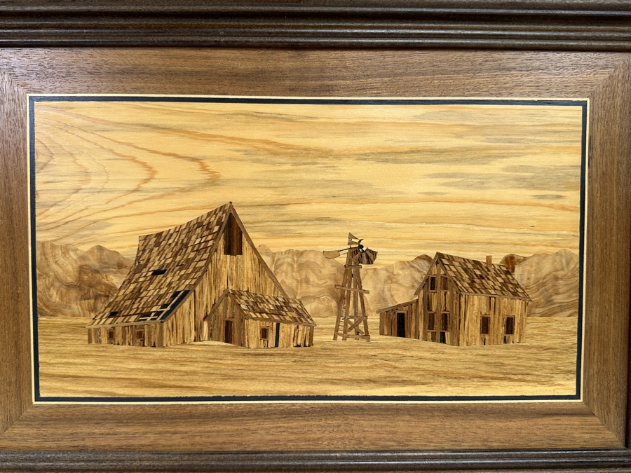 Hosie Main 1913 2014 Inlaid Wooden Marquetry Artwork From Rapid City   52437 N7xz 