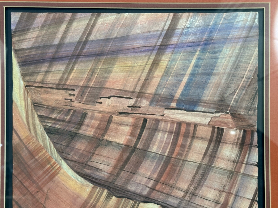 Original Benson Halwood Navajo Painting 13 X 23 Framed 22.5 X 32 [CA] [Photo 12]