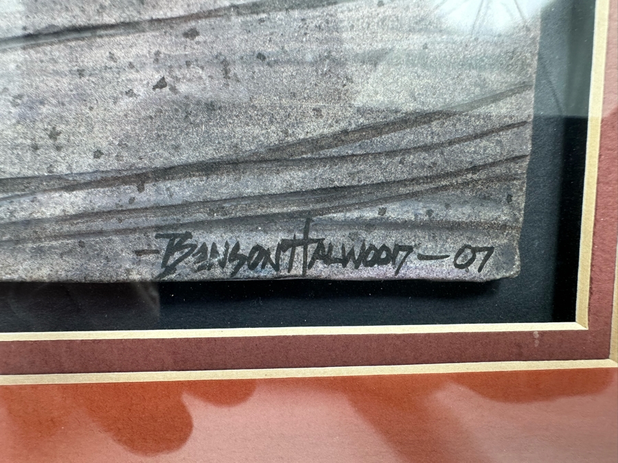 Original Benson Halwood Navajo Painting 13 X 23 Framed 22.5 X 32 [CA] [Photo 5]