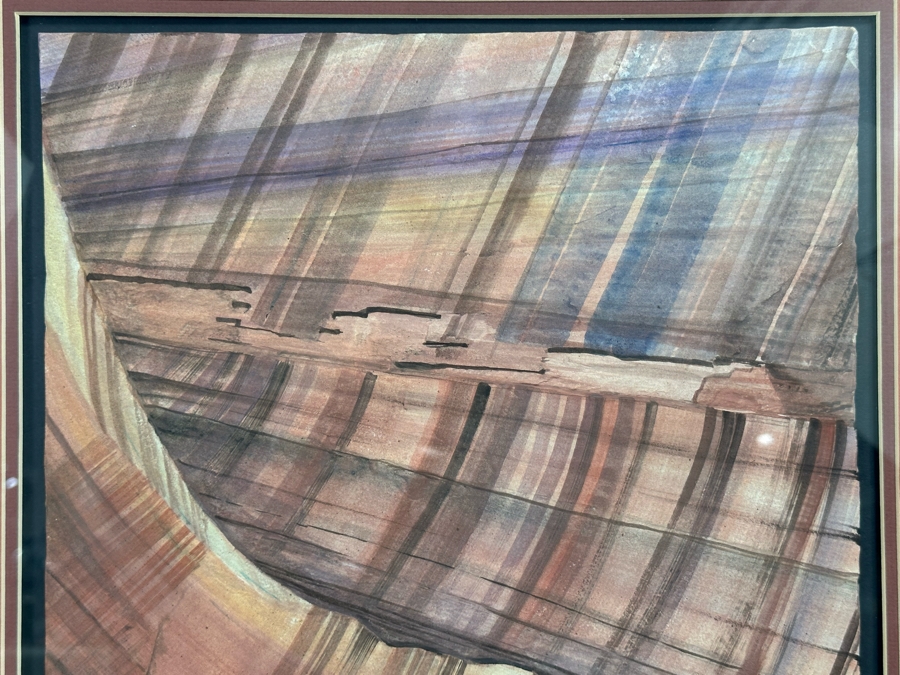 Original Benson Halwood Navajo Painting 13 X 23 Framed 22.5 X 32 [CA] [Photo 11]