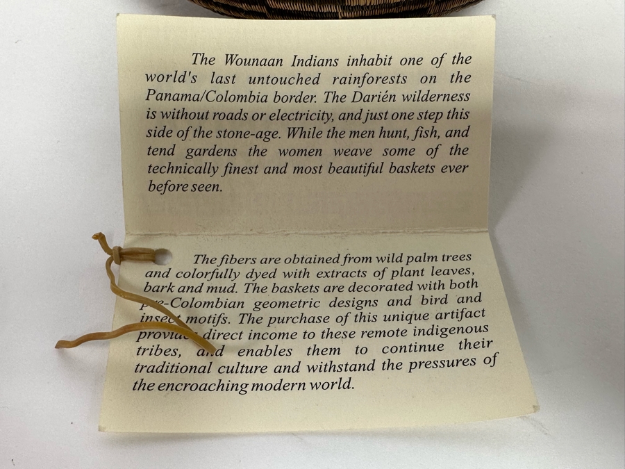 Wounaan Rainforest Baskets Of The Darien 5W X 5H [CA] Retails $360 [Photo 14]