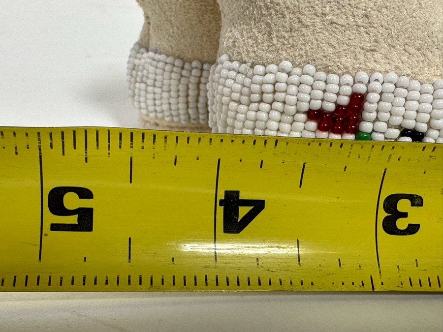 Pair Of Leather Beaded Native American Moccasins 4L [CA] [Photo 13]