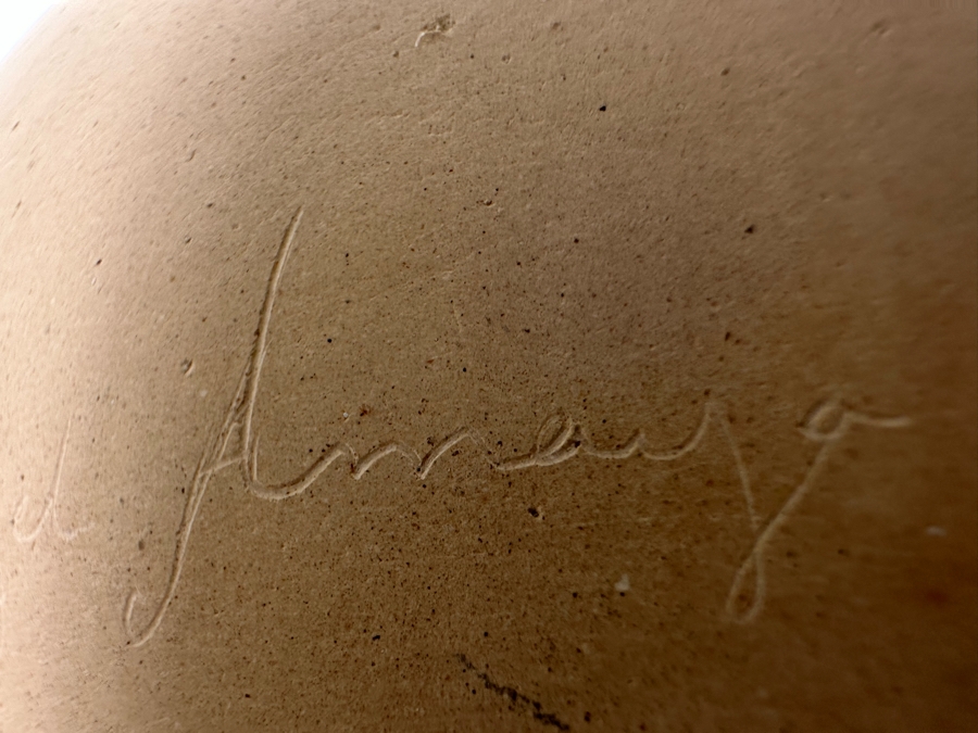 Pair Of Signed Pots Including, On Left, Mata Ortiz Native American Polychrome Pottery Jar By Angel Amayo 4W X 2H [CA] [Photo 16]