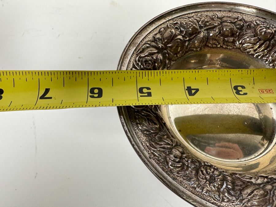 Sterling Silver Footed Repousse Dish By Stieff 5.5W X 4H 165.8g [CA] [Photo 11]