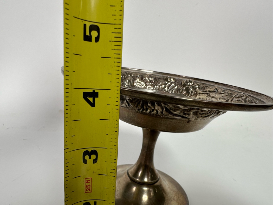 Sterling Silver Footed Repousse Dish By Stieff 5.5W X 4H 165.8g [CA] [Photo 12]