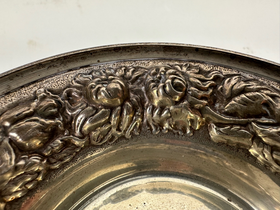 Sterling Silver Footed Repousse Dish By Stieff 5.5W X 4H 165.8g [CA] [Photo 7]