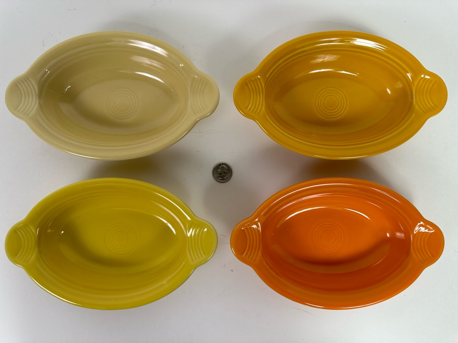 Set Of Four Fiestaware Small Oval Baker Casserole Dishes [CA] [Photo 3]