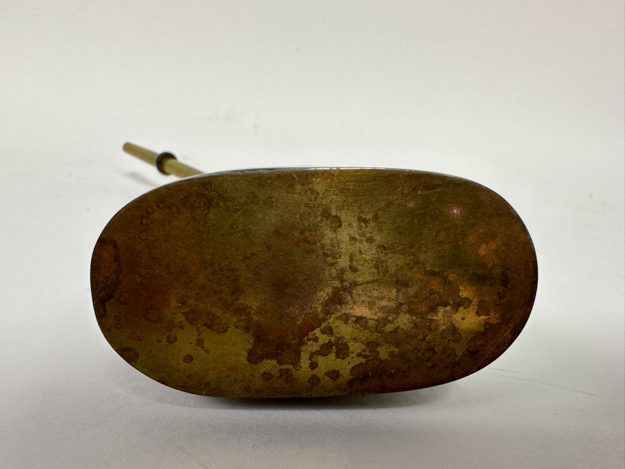 Vintage Chinese Brass Opium Pipe With Chinese Writting 11H [CA] [Photo 11]