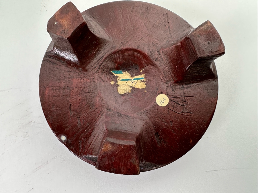 Vintage Chinese Carved Jade Incense Burner With Wooden Stand 4W X 4H [CA] [Photo 22]