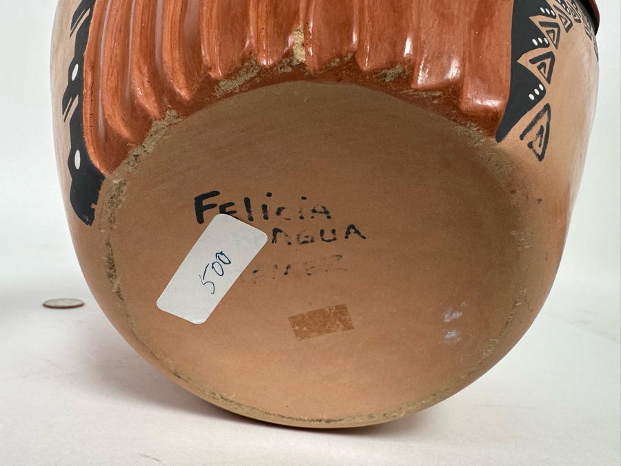 Signed Native American Jemez Pottery By Felicia Fragua 10W X 13H [CA] Retails $500 [Photo 10]