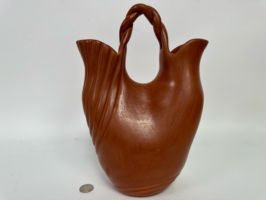 Signed Native American Jemez Wedding Vase 8W X 5D X 12H [CA] Retails $280 [Photo 3]