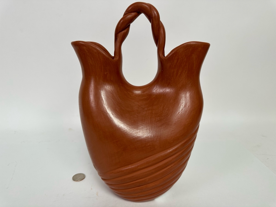 Signed Native American Jemez Wedding Vase 8W X 5D X 12H [CA] Retails $280 [Photo 5]