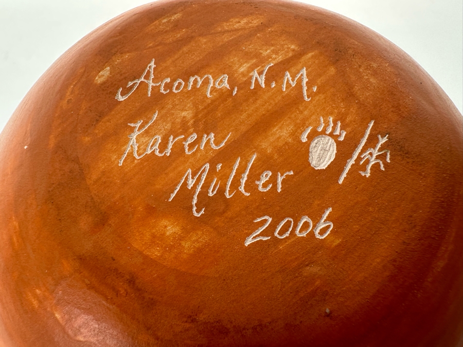Stunning Etched Native American Pottery By Karen Miller From Acoma, New Mexico 7.5W X 7H [CA] Retails $600 [Photo 12]