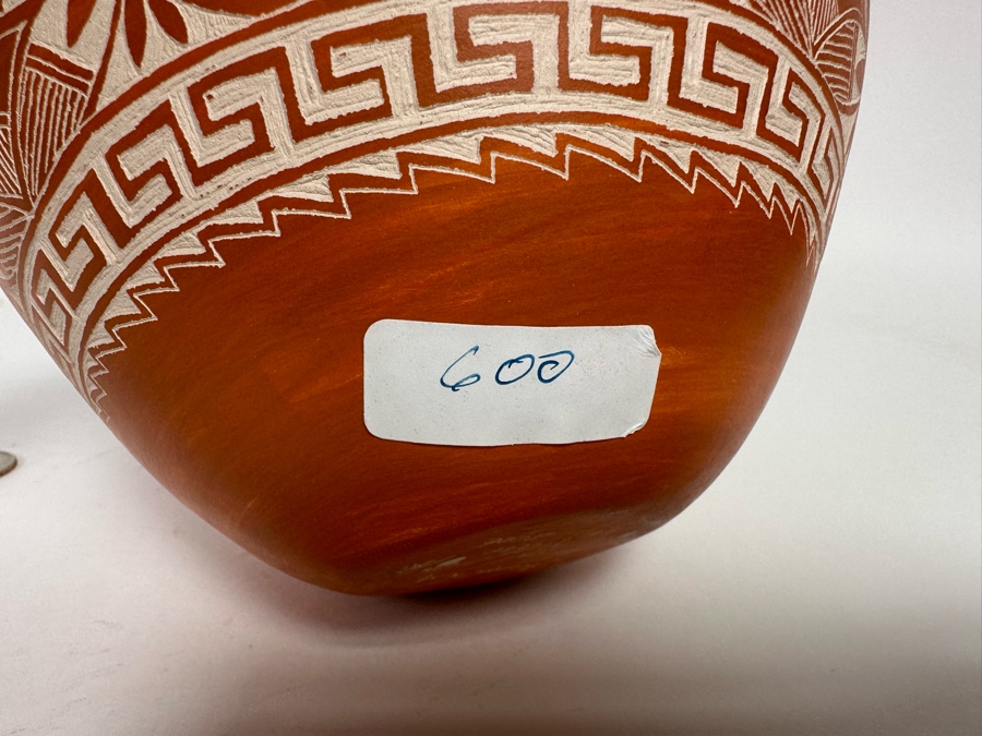 Stunning Etched Native American Pottery By Karen Miller From Acoma, New Mexico 7.5W X 7H [CA] Retails $600 [Photo 13]