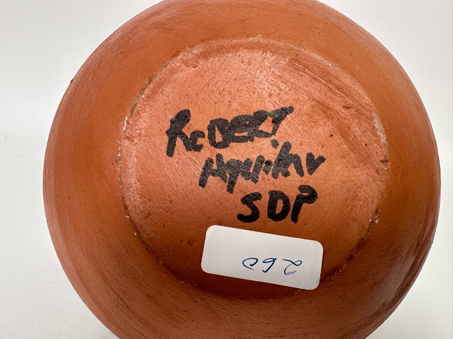 Robert Aguilar Santa Domingo Native American Pottery Pitcher Vessel With Handle 7H [CA] Retails $260 [Photo 7]