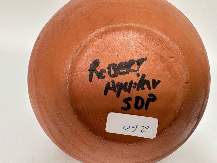 Robert Aguilar Santa Domingo Native American Pottery Pitcher Vessel With Handle 7H [CA] Retails $260 [Photo 8]