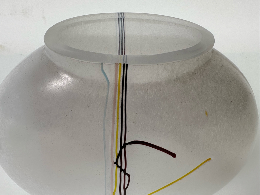 Signed Kosta Boda Glass Vase 6W X 5.5H [CA] [Photo 5]