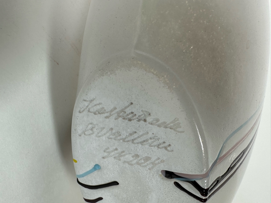 Signed Kosta Boda Glass Vase 6W X 5.5H [CA] [Photo 7]