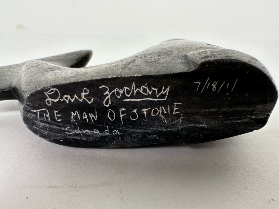 Carved Stone Whale Figurine Signed Dave Zachary The Man Of Stone Canada 4.5W X 1D X 3.5H [CA] [Photo 10]