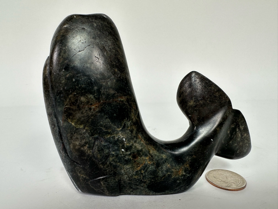 Carved Stone Whale Figurine Signed Dave Zachary The Man Of Stone Canada 4.5W X 1D X 3.5H [CA] [Photo 6]
