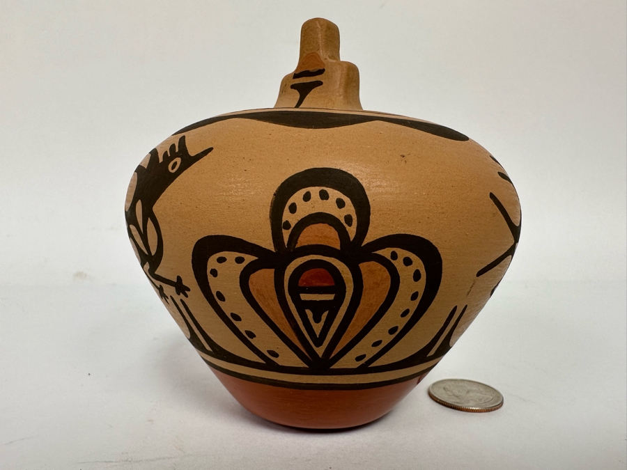 Ruby Panana Zia Native American Pot With Lid 4.5W X 4.5H [CA] [Photo 5]