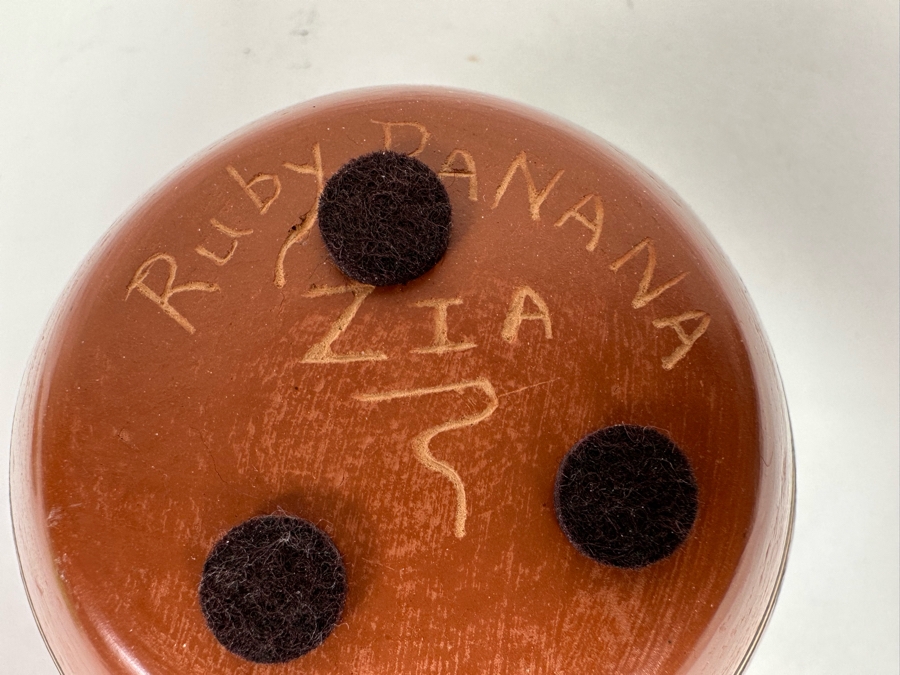 Ruby Panana Zia Native American Pot With Lid 4.5W X 4.5H [CA] [Photo 12]