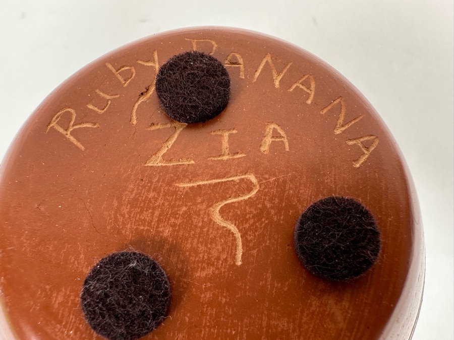 Ruby Panana Zia Native American Pot With Lid 4.5W X 4.5H [CA] [Photo 11]