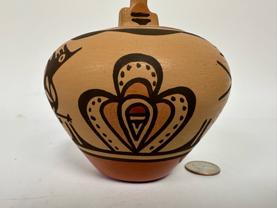 Ruby Panana Zia Native American Pot With Lid 4.5W X 4.5H [CA] [Photo 7]