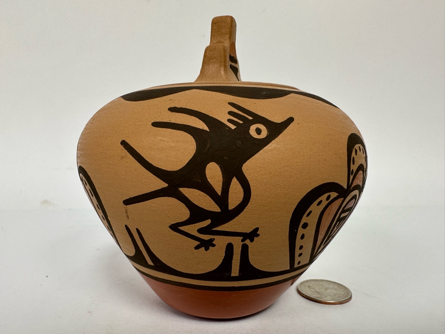 Ruby Panana Zia Native American Pot With Lid 4.5W X 4.5H [CA] [Photo 6]