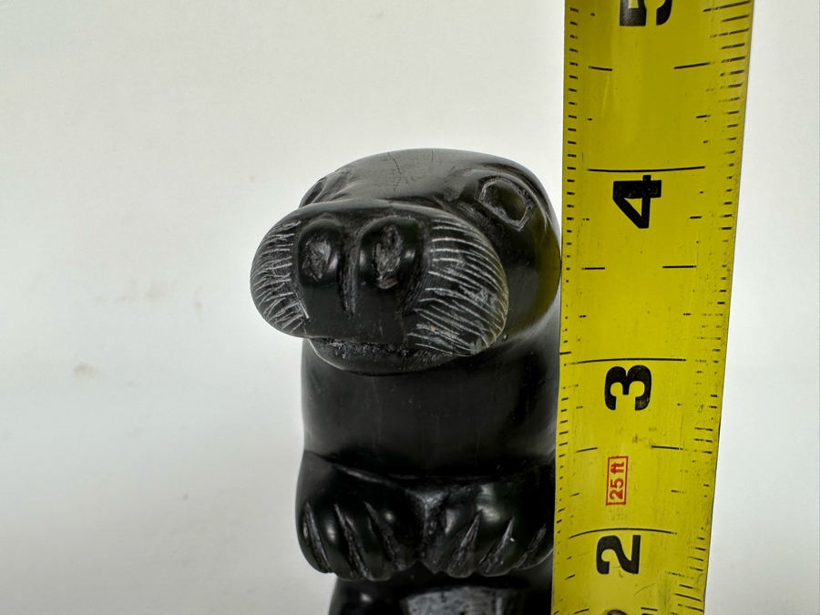 Signed Inuit Carved Stone Figurine Of Standing Otter 5W X 2D X 4H [CA] [Photo 12]