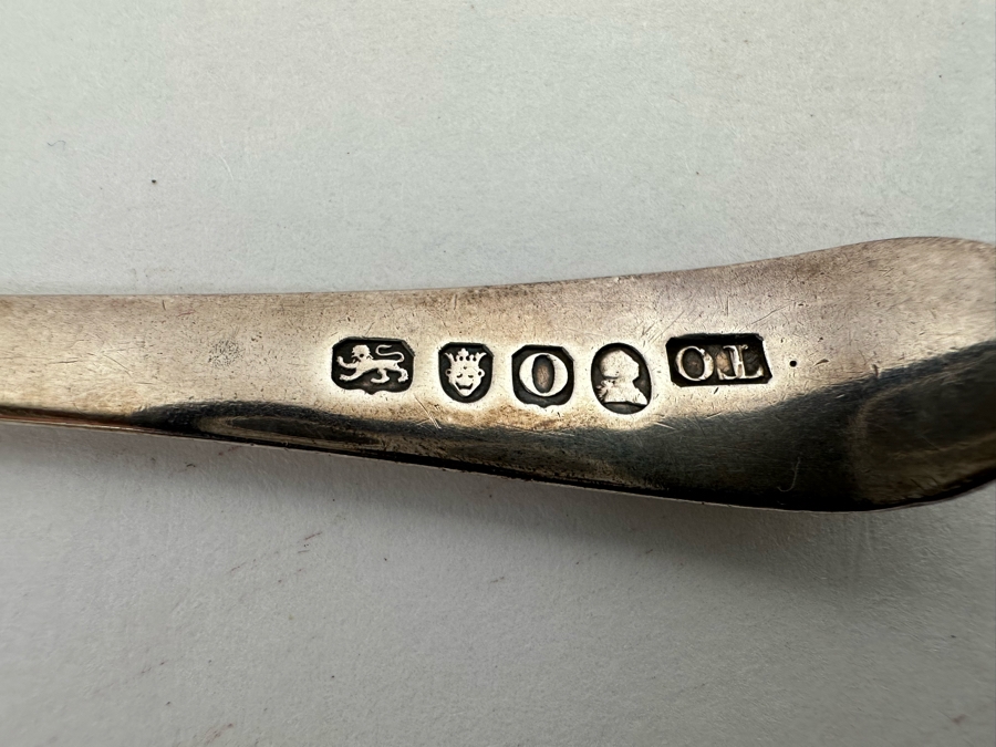 Antique 1789 George III Sterling Silver English Hallmarked Spoon By Thomas Ollivant [CA] [Photo 9]