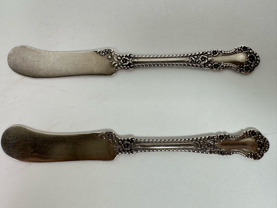 Pair Of Antique English Sterling Silver Knives 45g [CA] [Photo 2]